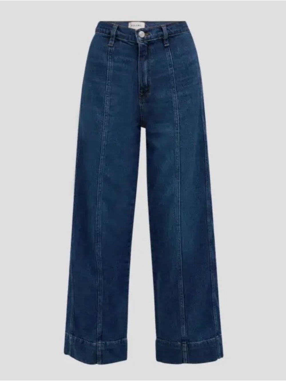 Frame Denim Seamed High-Rise Wide Leg Jeans - Picture 1 of 9